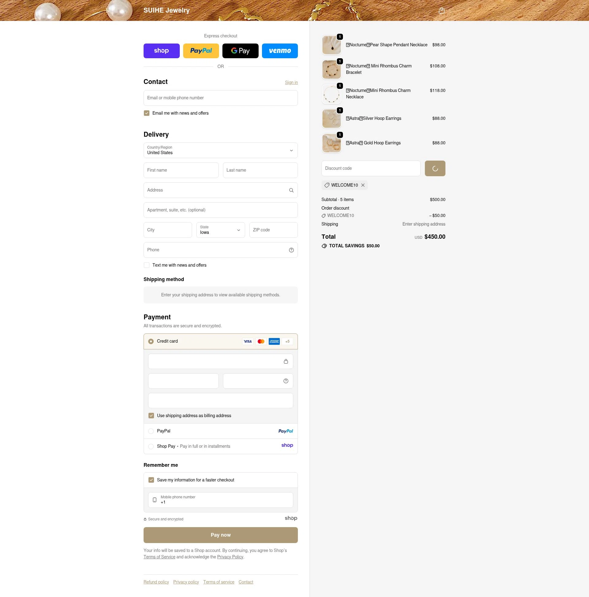 SUIHE checkout page showing SUIHE promo code box | Screenshot taken by SimplyCodes community member on Dec 16, 2025