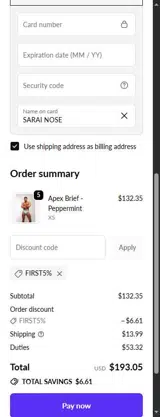 Sukrew coupon verification screenshot