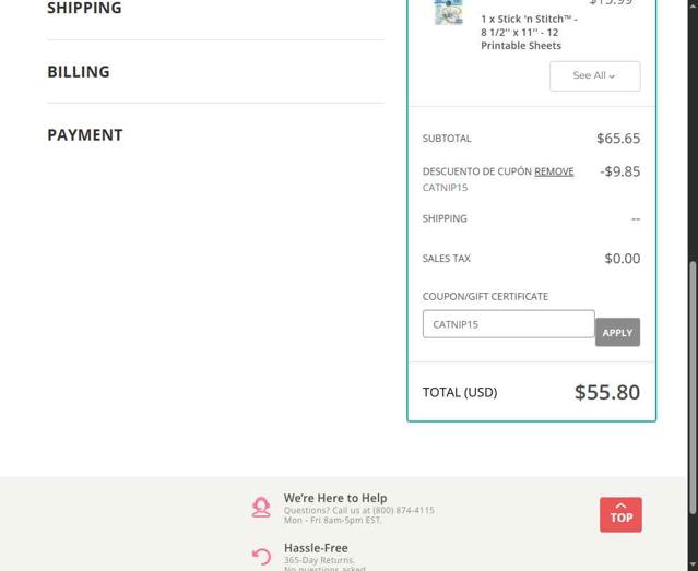 Sulky checkout page showing Sulky coupon code box | Screenshot taken by SimplyCodes community member on Jun 7, 2025