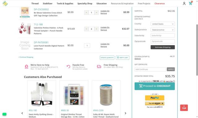 Sulky checkout page showing Sulky coupon code box | Screenshot taken by SimplyCodes community member on Aug 14, 2025
