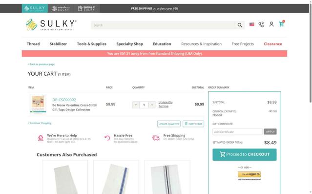 Sulky checkout page showing Sulky coupon code box | Screenshot taken by SimplyCodes community member on Aug 3, 2025