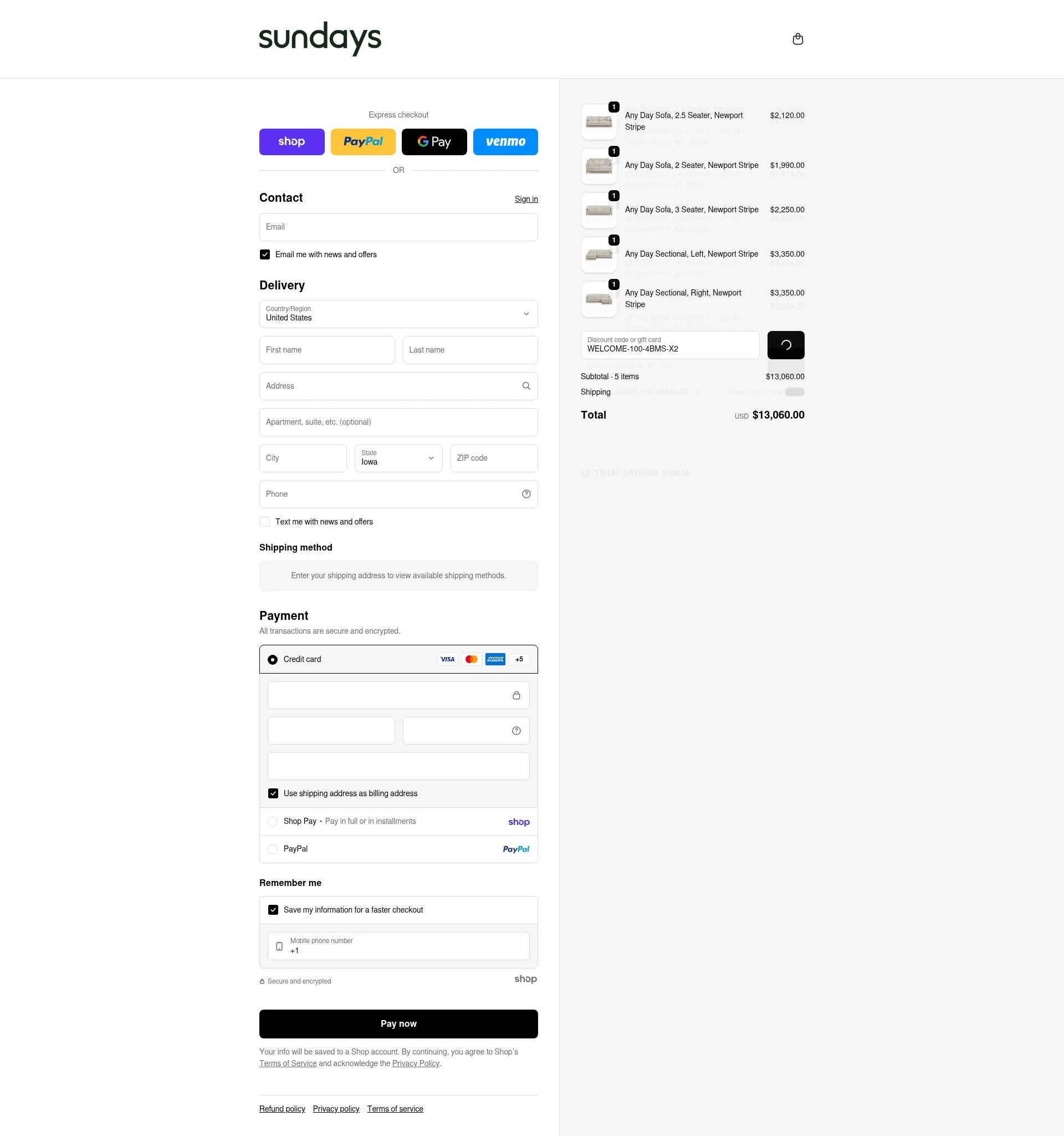 Sundays checkout page showing Sundays discount code box | Screenshot taken by SimplyCodes community member on Jan 26, 2026