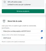 CESTJULS coupon verification screenshot