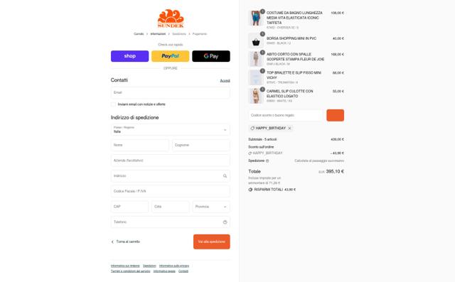 Sundek checkout page showing Sundek discount code box | Screenshot taken by SimplyCodes community member on Sep 2, 2025