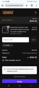PAWEL coupon verification screenshot
