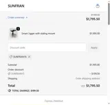 SUNFRAN15 coupon verification screenshot