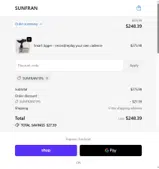 Sunfran10% coupon verification screenshot