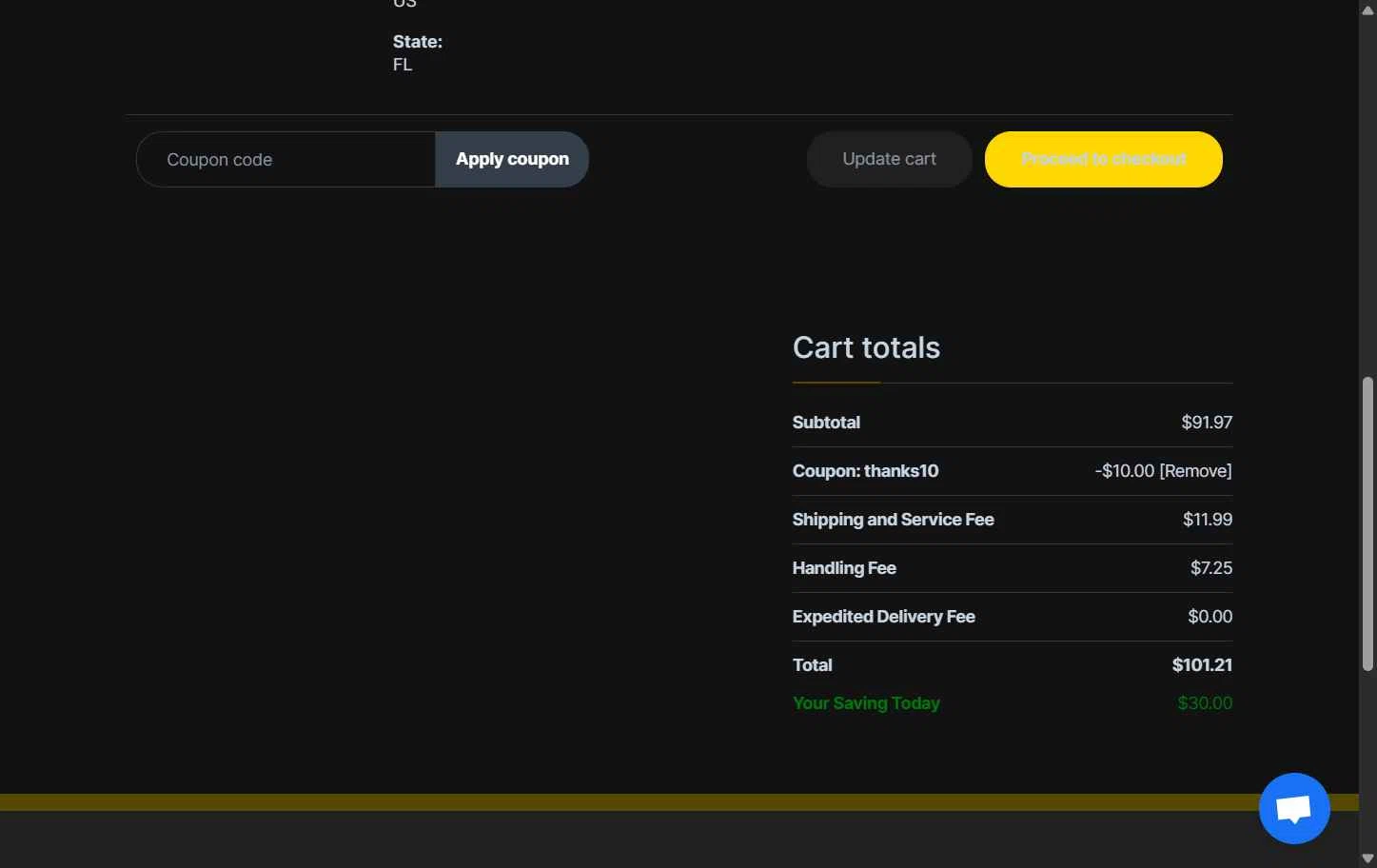 Sunny Flower Delivery checkout page showing Sunny Flower Delivery promo code box | Screenshot taken by SimplyCodes community member on Jul 17, 2025