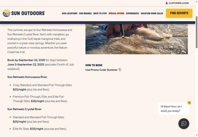 Sun Outdoors checkout page showing Sun Outdoors promo code box | Screenshot taken by SimplyCodes community member on Aug 31, 2025