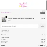 Sunshine Sisters coupon verification screenshot