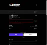 Supacolor US coupon verification screenshot