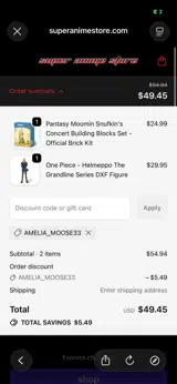 AMELIA_MOOSE33 coupon verification screenshot