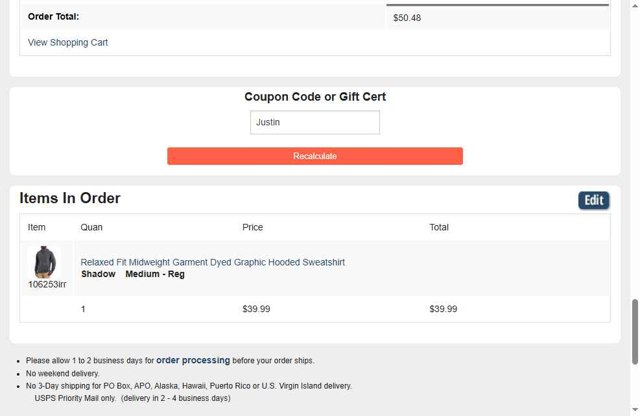 Super Casuals checkout page showing Super Casuals coupon code box | Screenshot taken by SimplyCodes community member on Jul 13, 2025