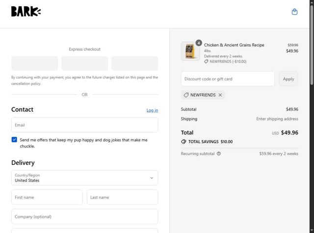 Super Chewer checkout page showing Super Chewer discount code box | Screenshot taken by SimplyCodes community member on Sep 4, 2025