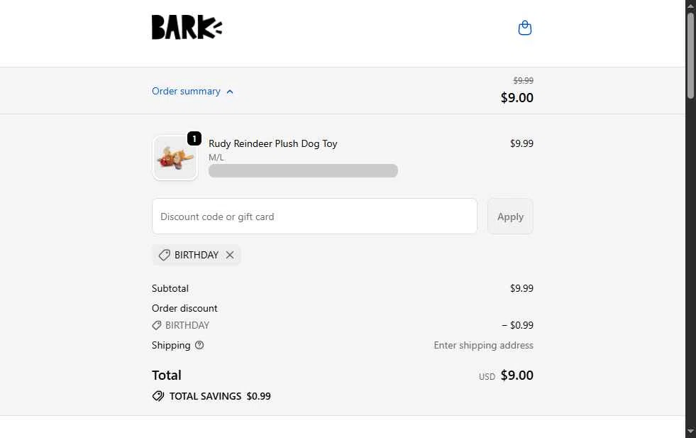 Super Chewer checkout page showing Super Chewer discount code box | Screenshot taken by SimplyCodes community member on Dec 15, 2025