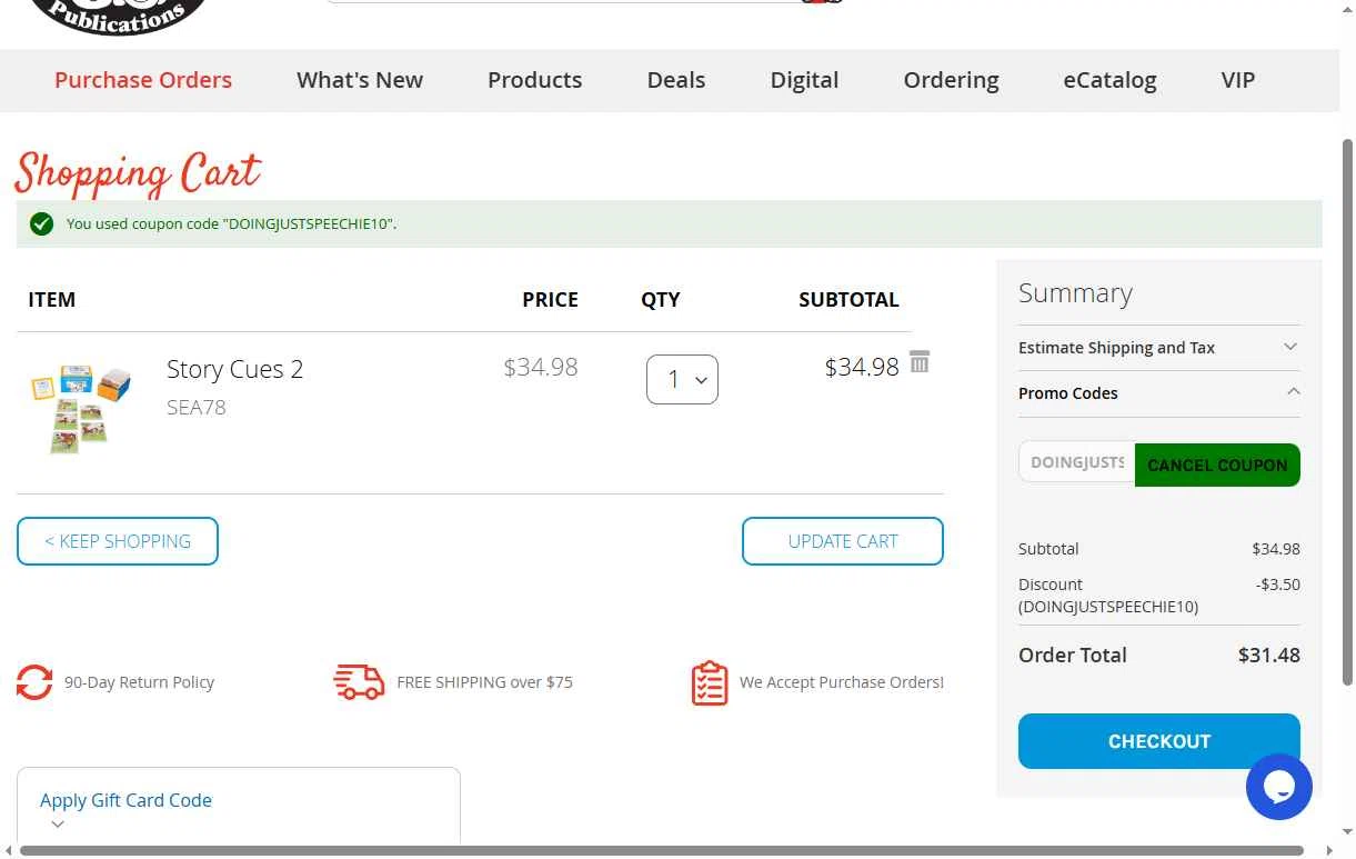 Super Duper checkout page showing Super Duper promo code box | Screenshot taken by SimplyCodes community member on Jan 6, 2026