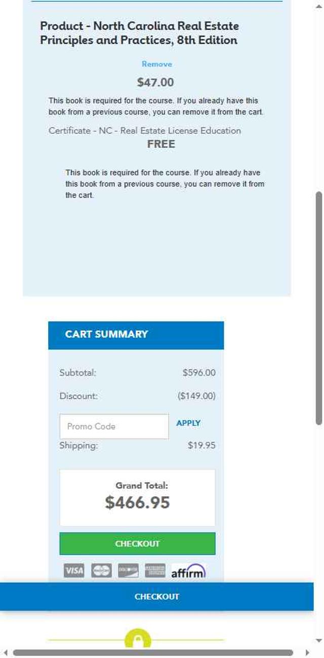 Superior School of Real Estate checkout page showing Superior School of Real Estate promo code box | Screenshot taken by SimplyCodes community member on Jul 3, 2025