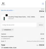 SPARROW10 coupon verification screenshot