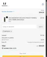 BOTTLE10 coupon verification screenshot