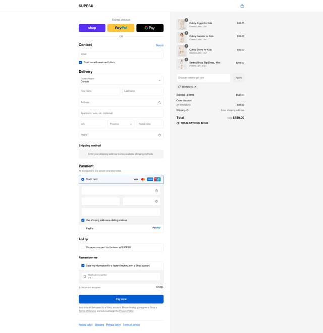SUPESU checkout page showing SUPESU discount code box | Screenshot taken by SimplyCodes community member on Sep 12, 2025