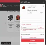 FREEDOM coupon verification screenshot
