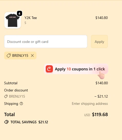 Surf Trip Supply discount code screenshot showing code BRENLY15 applied at Surf Trip Supply checkout page. Uploaded by SimplyCodes community member PrimeBoss5300 on Dec 19, 2025
