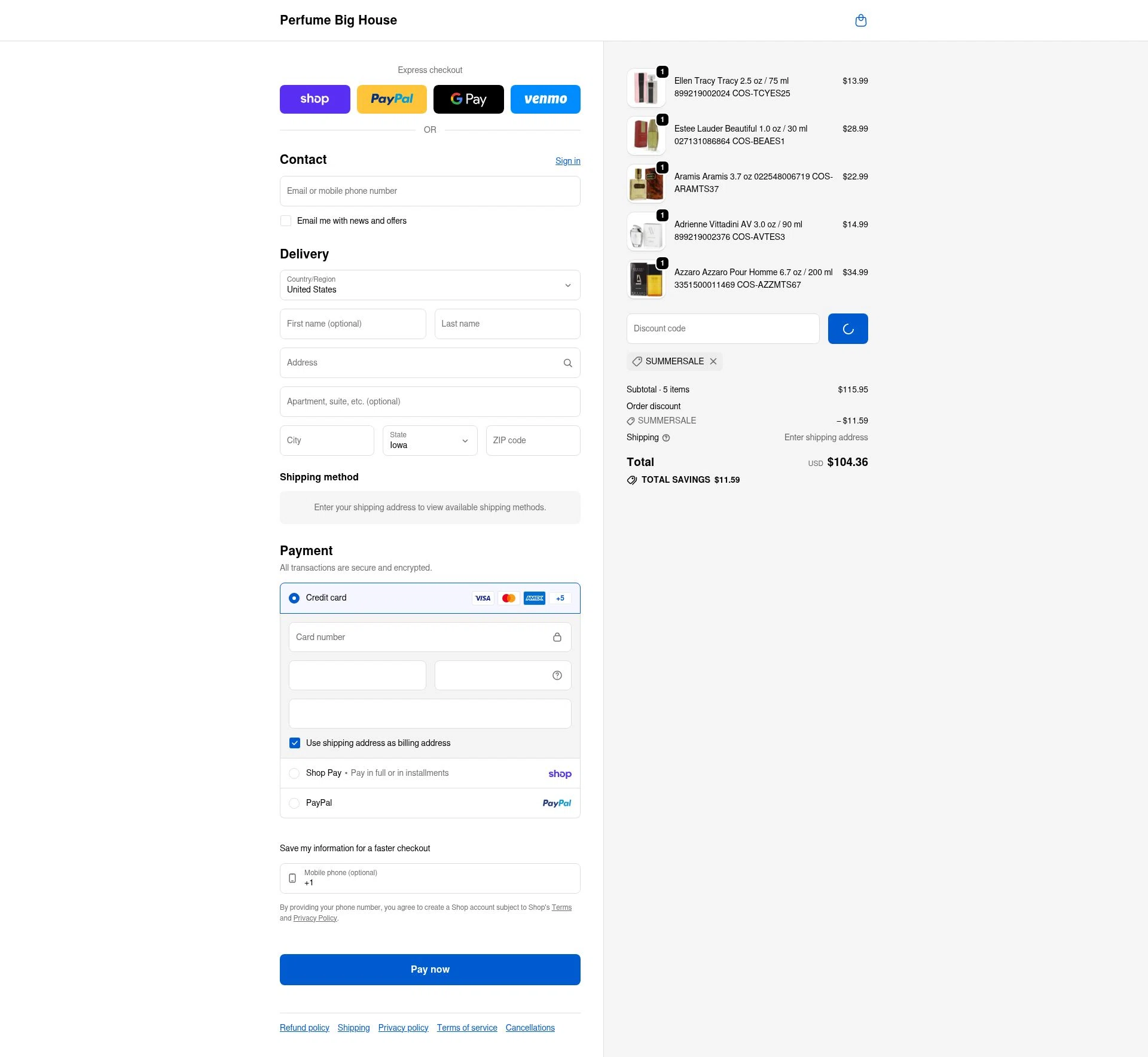 Svens Skincare checkout page showing Svens Skincare promo code box | Screenshot taken by SimplyCodes community member on Feb 20, 2026