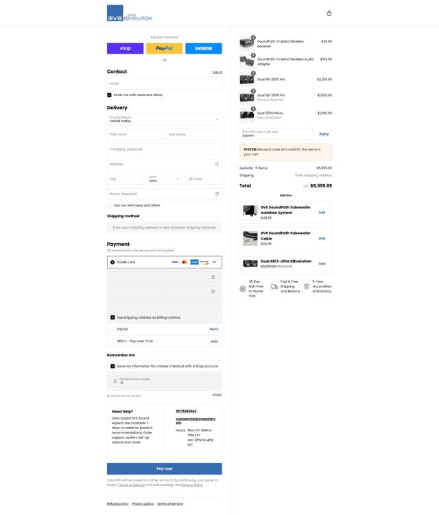 SVS checkout page showing SVS coupon code box | Screenshot taken by SimplyCodes community member on Sep 8, 2025