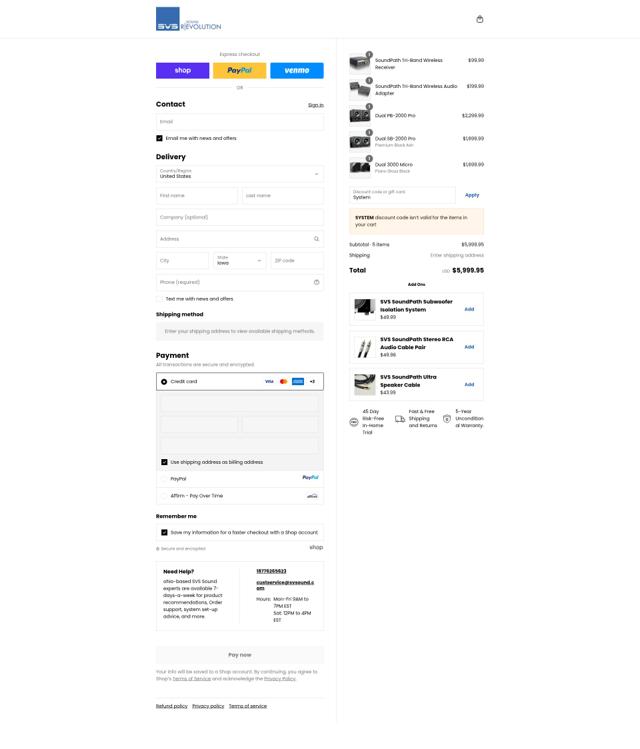 SVS checkout page showing SVS coupon code box | Screenshot taken by SimplyCodes community member on Sep 11, 2025