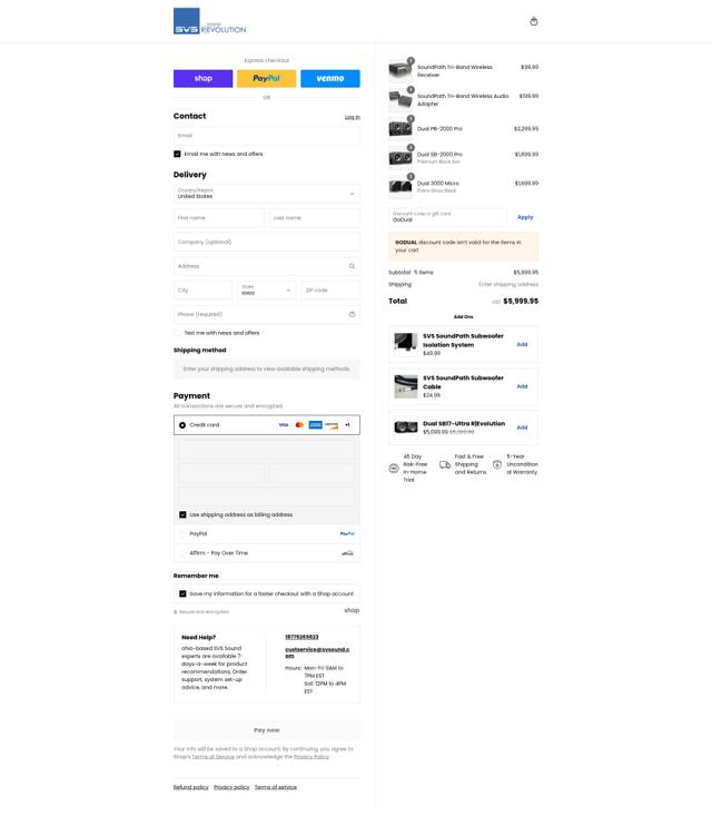 SVS checkout page showing SVS coupon code box | Screenshot taken by SimplyCodes community member on Sep 3, 2025