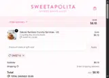 Sweetapolita coupon verification screenshot