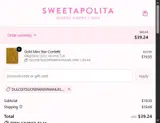 Sweetapolita coupon verification screenshot