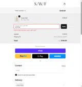 SWF Boutique coupon verification screenshot