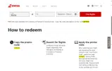 SWISS coupon verification screenshot