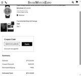 WATCHCLUB100 coupon verification screenshot