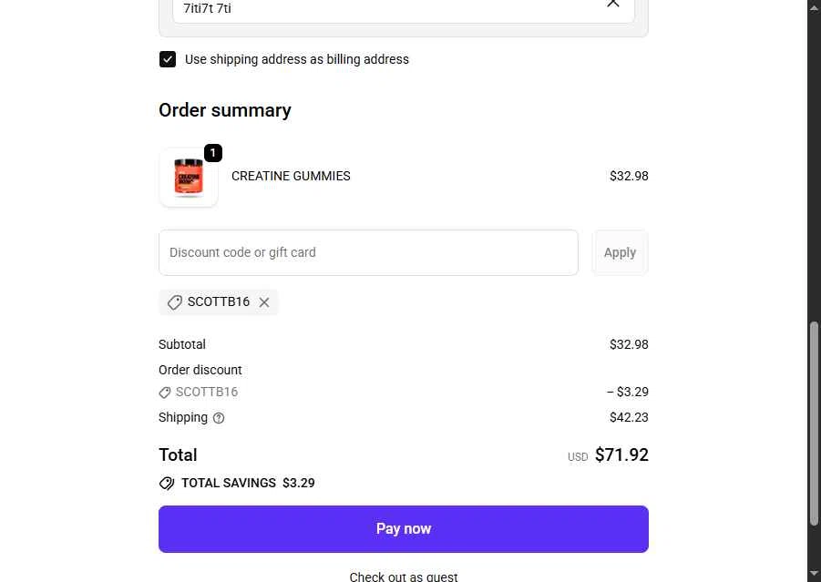 SWOLY checkout page showing SWOLY discount code box | Screenshot taken by SimplyCodes community member on Dec 15, 2025