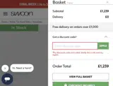 INSTOCKSOFA20 coupon verification screenshot