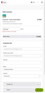 OFFLINE coupon verification screenshot