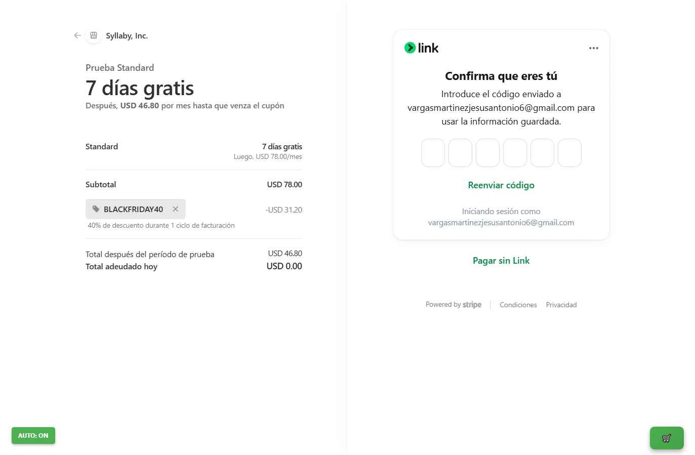 Syllaby checkout page showing Syllaby promo code box | Screenshot taken by SimplyCodes community member on Jan 15, 2026