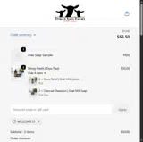 WELCOME15 coupon verification screenshot