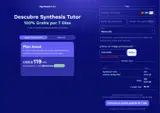 Synthesis Tutor coupon verification screenshot
