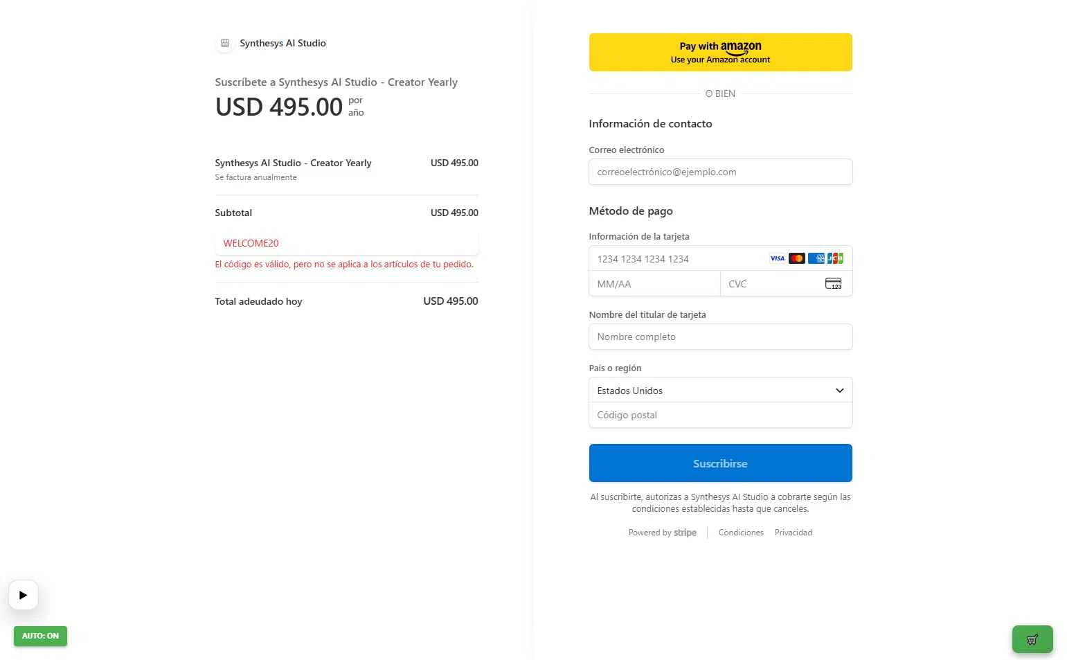 Synthesys checkout page showing Synthesys promo code box | Screenshot taken by SimplyCodes community member on Jan 11, 2026