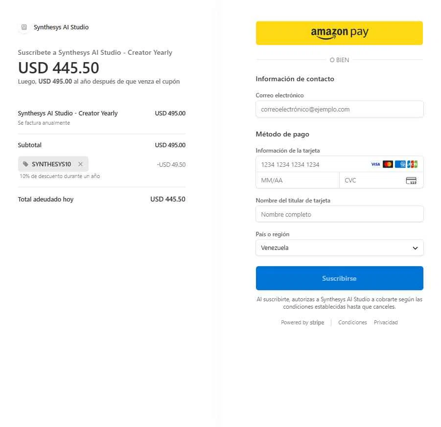 Synthesys checkout page showing Synthesys promo code box | Screenshot taken by SimplyCodes community member on Feb 7, 2026