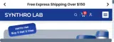 Synthro Lab coupon verification screenshot