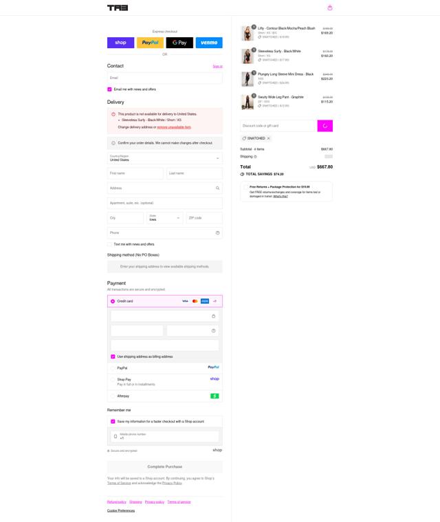 TA3 checkout page showing TA3 discount code box | Screenshot taken by SimplyCodes community member on Sep 10, 2025