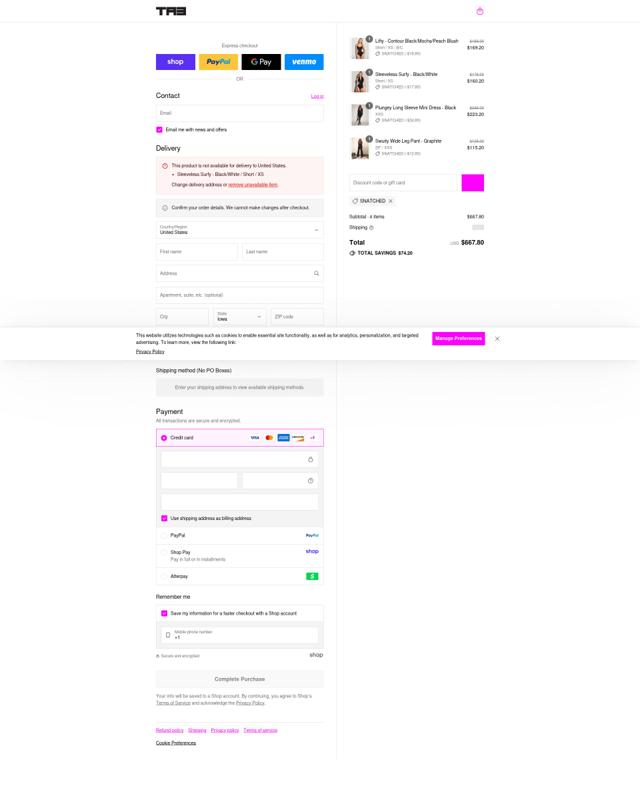 TA3 checkout page showing TA3 discount code box | Screenshot taken by SimplyCodes community member on Aug 28, 2025