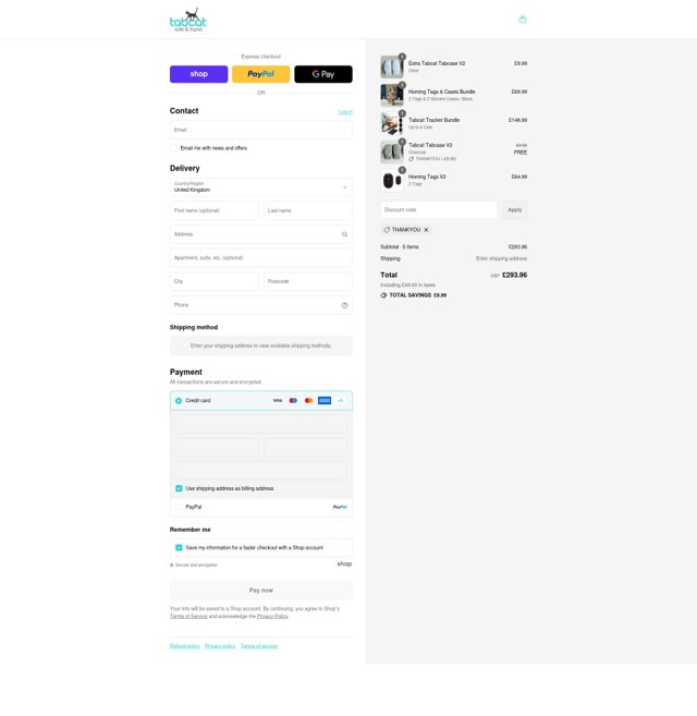 Tabcat checkout page showing Tabcat promo code box | Screenshot taken by SimplyCodes community member on Sep 2, 2025