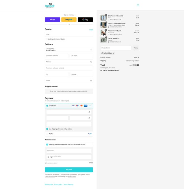 Tabcat checkout page showing Tabcat promo code box | Screenshot taken by SimplyCodes community member on Aug 29, 2025
