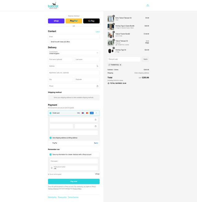 Tabcat checkout page showing Tabcat promo code box | Screenshot taken by SimplyCodes community member on Sep 6, 2025
