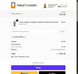 Tablet2Cases coupon verification screenshot